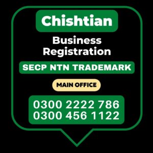 Business Registration, Tax Advisor, Pak Advisor, Company Registration, Chinese and Foreigners, Form, Filling, NTN Registration, PSEB, GST/STRN Sales Tax Registration, PSW Pakistan Single Window Registration, Chamber, FBR, SECP, TradeMark Registration, Import Export Registration Licence in Chishtian City Pakistan.