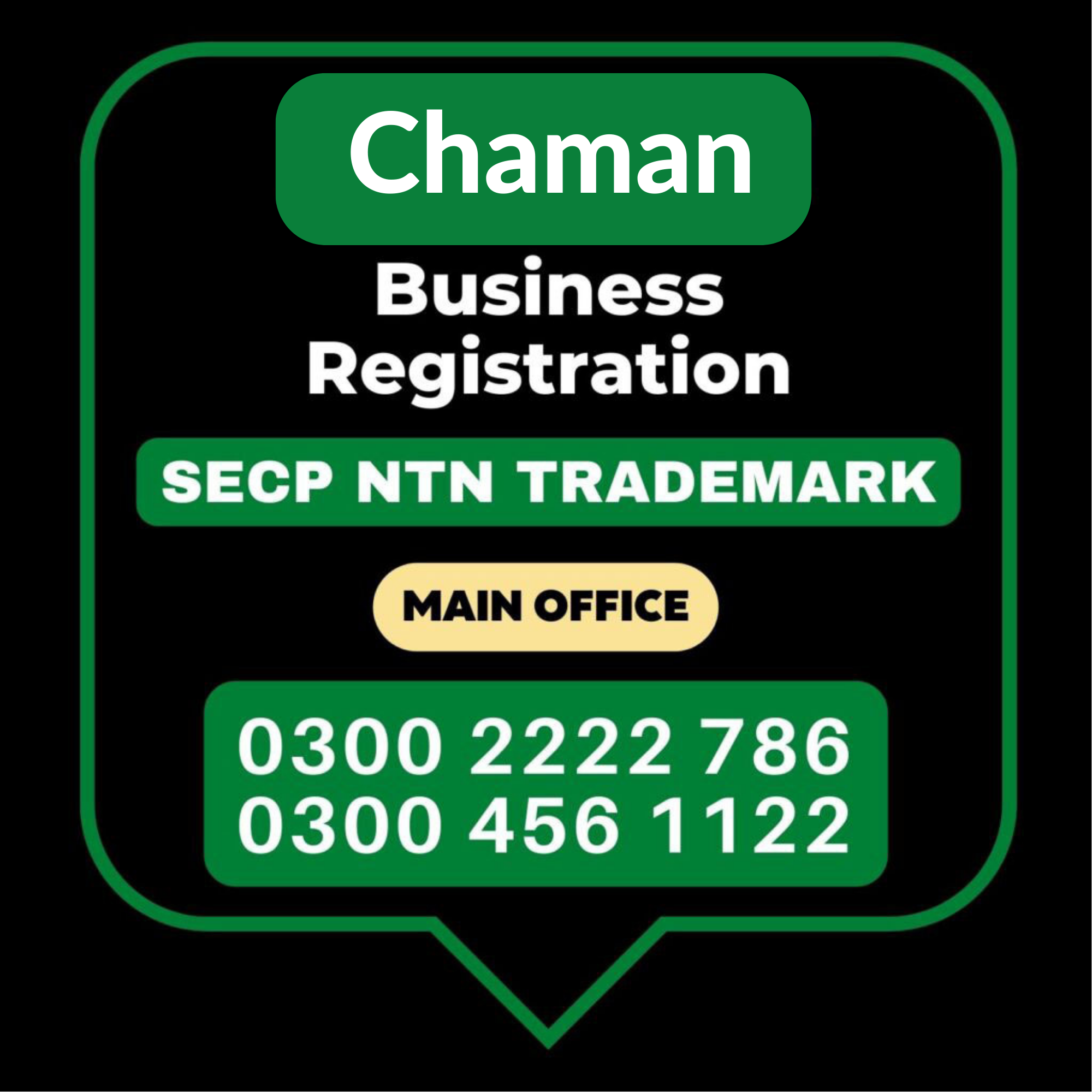 Chaman Business Registration Office Business Registration, Tax Advisor, Pak Advisor, Company Registration, Chinese and Foreigners, Form, Filling, NTN Registration, PSEB, GST/STRN Sales Tax Registration, PSW Pakistan Single Window Registration, Chamber, FBR, SECP, TradeMark Registration, Import Export Registration Licence in chaman Pakistan.