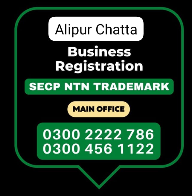 Tax Advisor, Pak Advisor, Company Registration, Chinese and Foreigners, Form, Filling, NTN Registration, PSEB, GST/STRN Sales Tax Registration, PSW Pakistan Single Window Registration, Chamber, FBR, SECP, TradeMark Registration, Import Export Registration Licence in Ali Pur Chattha - Alipur Chatha City Pakistan.
