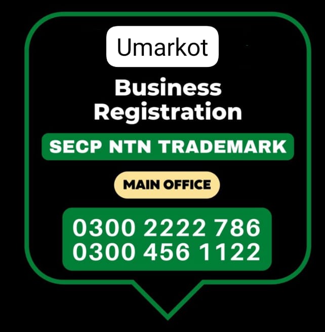 Business Registration, Tax Advisor, Pak Advisor, Company Registration, Chinese and Foreigners, Form, Filling, NTN Registration, PSEB, GST/STRN Sales Tax Registration, PSW Pakistan Single Window Registration, Chamber, FBR, SECP, TradeMark Registration, Import Export Registration Licence in umarkot Pakistan.