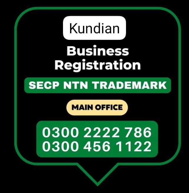 Business Registration, Tax Advisor, Pak Advisor, Company Registration, Chinese and Foreigners, Form, Filling, NTN Registration, PSEB, GST/STRN Sales Tax Registration, PSW Pakistan Single Window Registration, Chamber, FBR, SECP, TradeMark Registration, Import Export Registration Licence in Kundian  Pakistan.