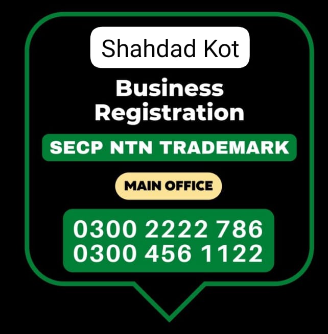 Business Registration & Tax Consultancy Shahdad kot Start and grow your business legally in Shahdadkot, Sindh PakAdvisor assists with complete business setup and compliance services.