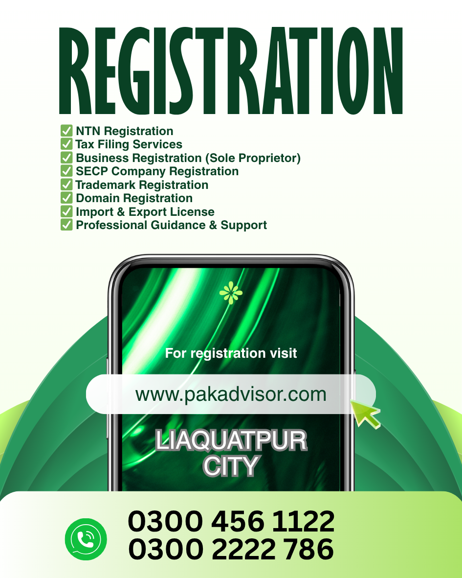 Liaquatpur Business Registration Office tax and business registration services in Liaquatpur